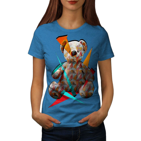 Teddy Bear Toy Söt Kunglig T-shirt för kvinnor L