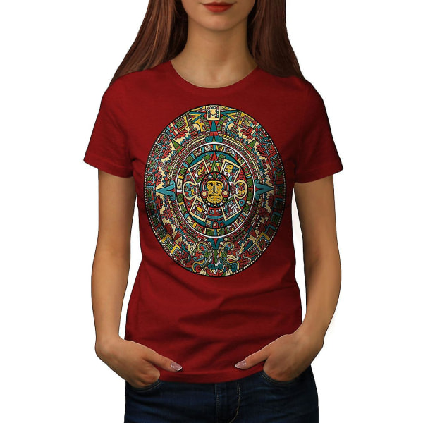 Aztec traditionell röd tröja för kvinnor L