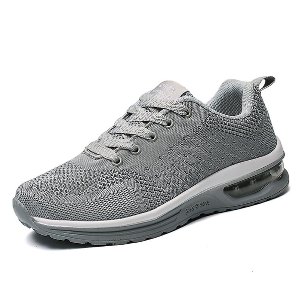 Lätta Sneakers för män Andas löparskor Mode Sportskor 3D5066 Gray 36