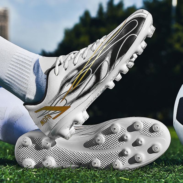 Fotbollsskor för män Halkfria fotbollsskor för herr Gräs Fotbollssneakers Yj227-1 White 37