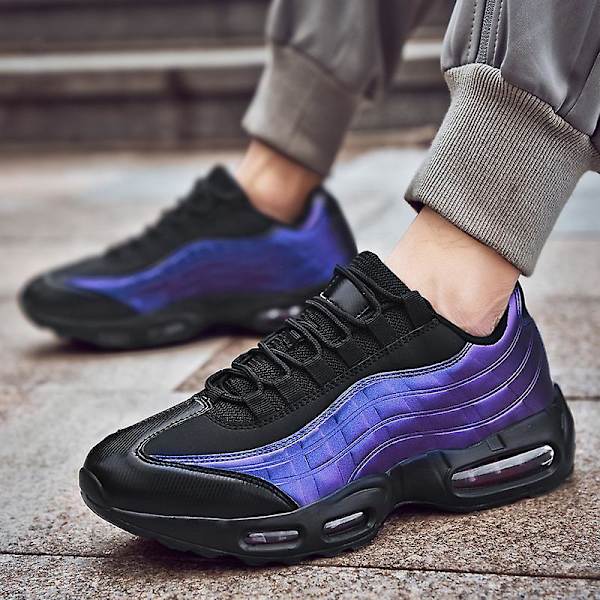 Air Cushion Sports löparskor för män 0L0580-1 BlackPurple 41