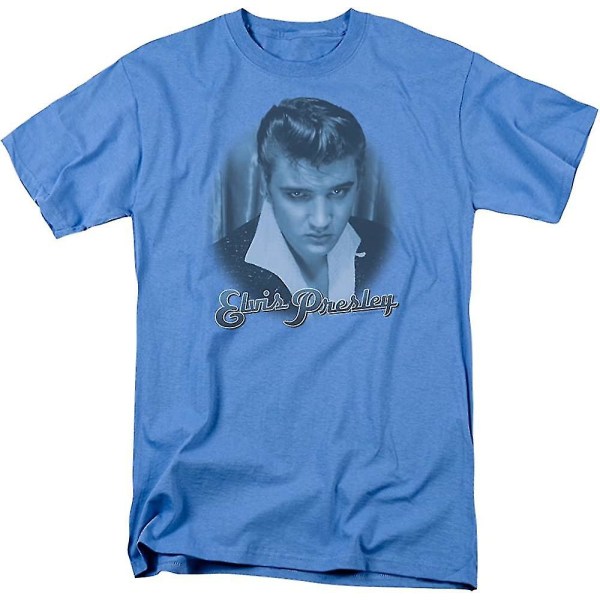 Elvis Presley Blue Mocka Fade kortärmad herrskjorta L