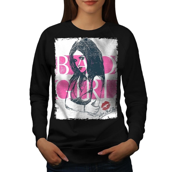 Kiss Girl Hot Naken Sexig Women Blacksweatshirt L