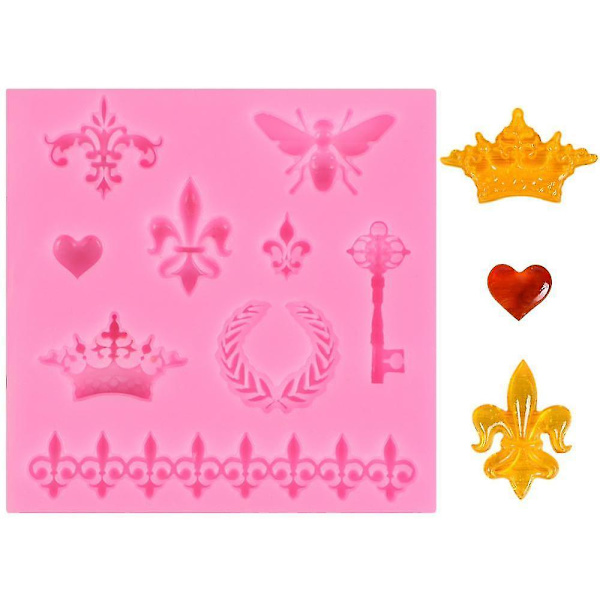 9 hål Bee Crown Key Love Heart Lace Form