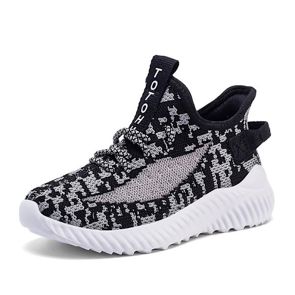 Sneakers för barn som andas löparskor Mode Sportskor T2113 Black 30