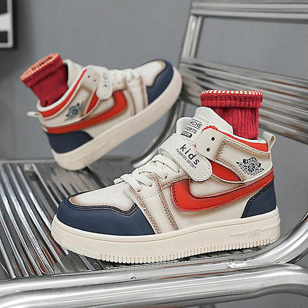 Barn Sneakers Andas Pojkar Flickor Skateboard Skor Löparskor T36 Red 34