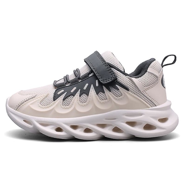 Basketskor för pojkar Mode Halkfria sneakers Sportskor som andas 3B5507 Gray 30