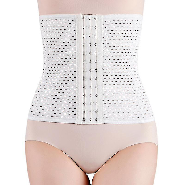 Korsettbälte för kvinnor i waist trainer : Underkläder Sport Mage Control Long Torso Shapewear WHITE 3XL