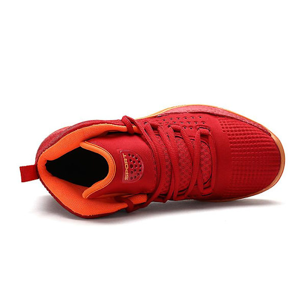 Basketskor för män Andas halkfria sportlöparsneakers F13 Red 36