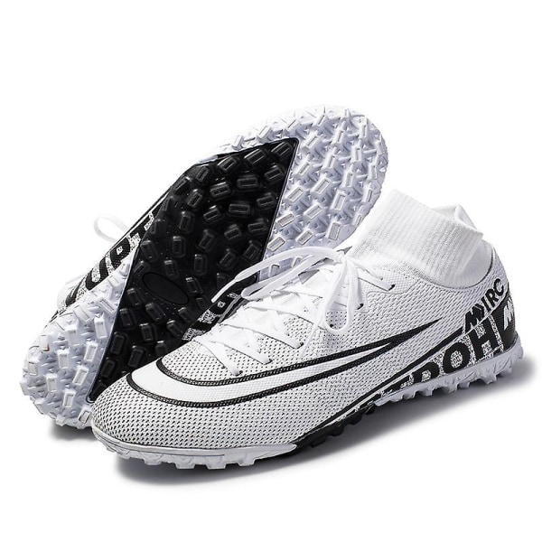 Fotbollsskor för herr, halkfria fotbollsskor, Gräs Fotbollssneakers Yj8508A White 37