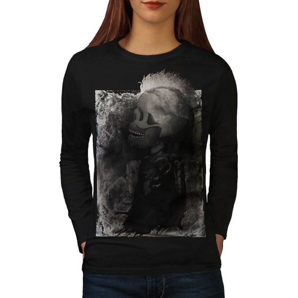 Art Metal Rock Svart långärmad T-shirt för kvinnor S