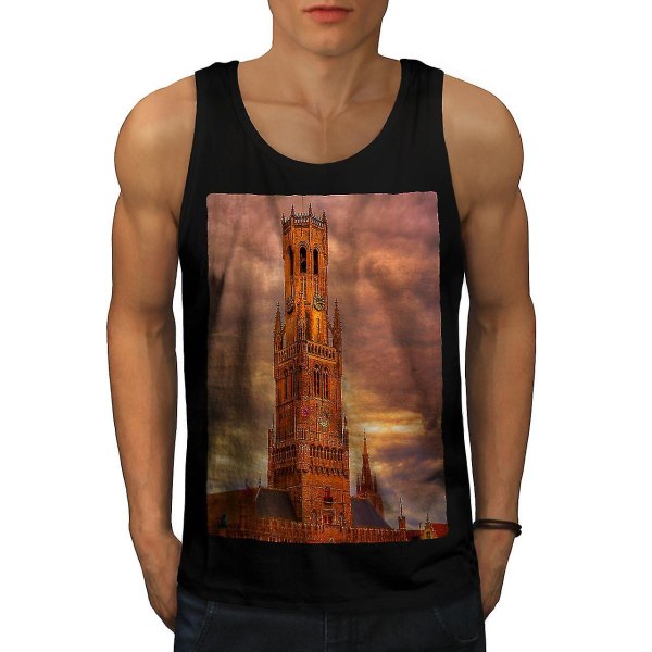 Belfry Of Bruges City Men Blacktank Top XL