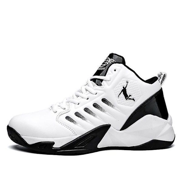 Basketskor för män Aldult Bekväma Sneakers Utomhussportskor 3B9136 WhiteBlack 44