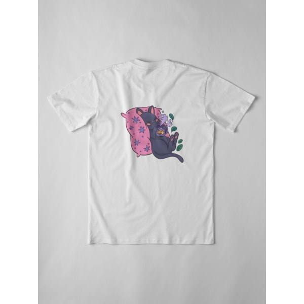 Söt Kitty med tekopp Premium T-shirt White 2XL_Back