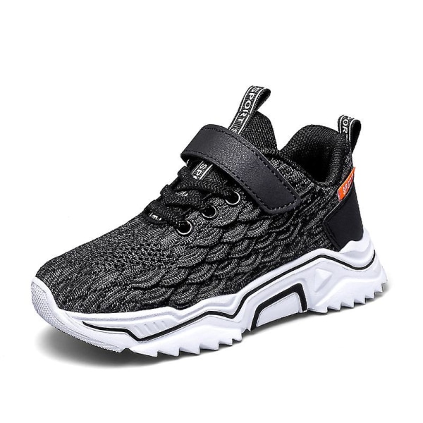 Sneakers för barn som andas löparskor Mode Sportskor 2C1059 Black 36