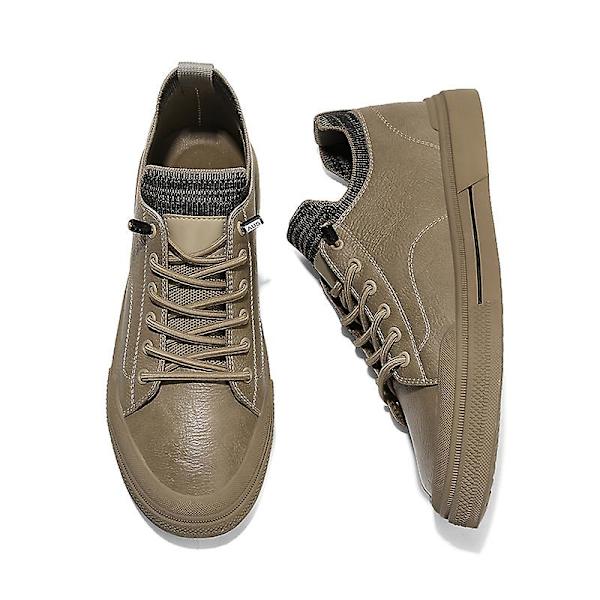 Casual för män Högkvalitativa läderskor Frdb21611 Brown 41
