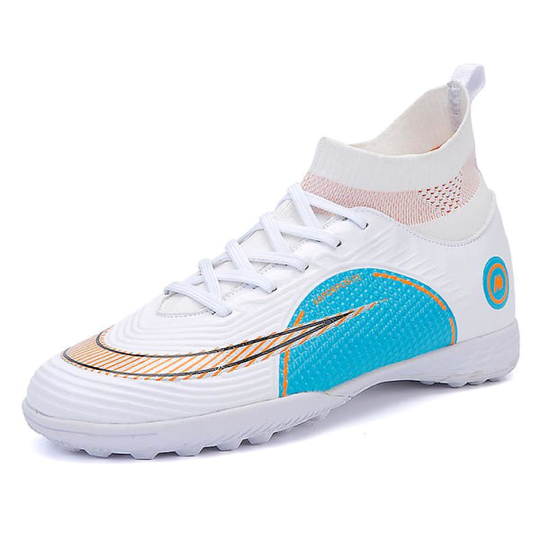 Fotbollsskor för män Halkfria fotbollsskor för herr Gräs Fotbollssneakers Yj777-1 White 38