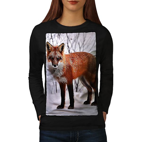 Fox Winter Photo Animal Kvinnor Långärmad T-shirt M