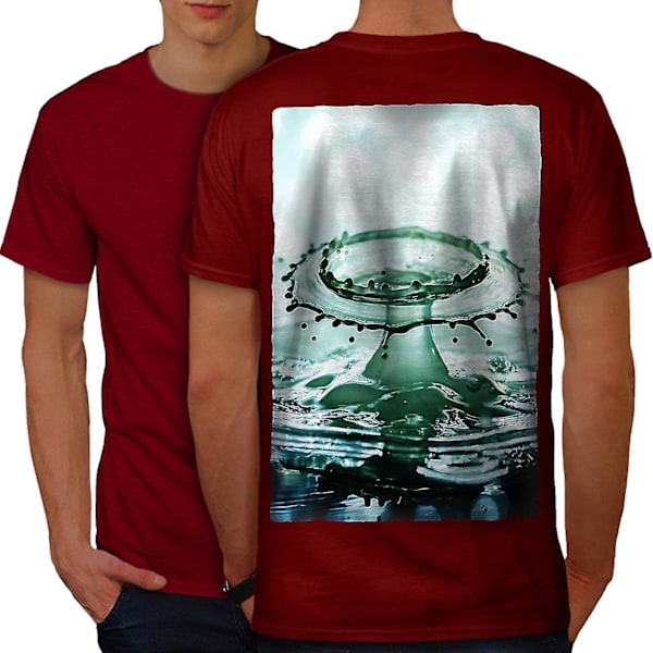 Rain Drop Splash Nature Men T-shirt Baksida S