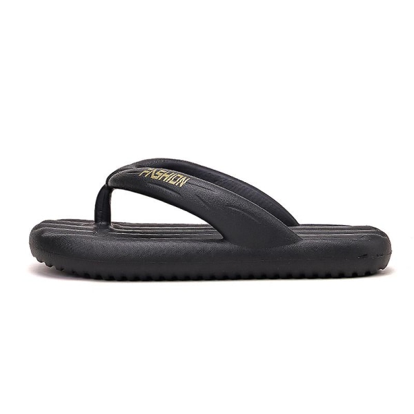 Strandtofflor för män Modesandaler Utomhus Halkfria inomhusskor 3B2811 Black 40-41