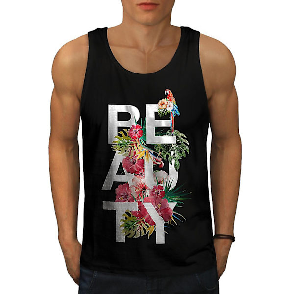 Skönhet Cool Print Herr Blacktank Top XL