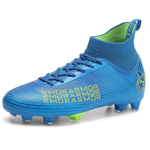 Fotbollsskor för män Halkfria fotbollsskor för herr, Gräs Fotbollssneakers 2K4000 Blue 40
