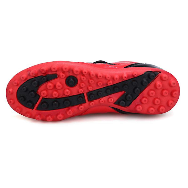 Pojkar Fotbollsskor Spikes Fotbollsskor för ungdomar Ankelstövlar Atletisk Sneaker 3C26005 RedBlack 34