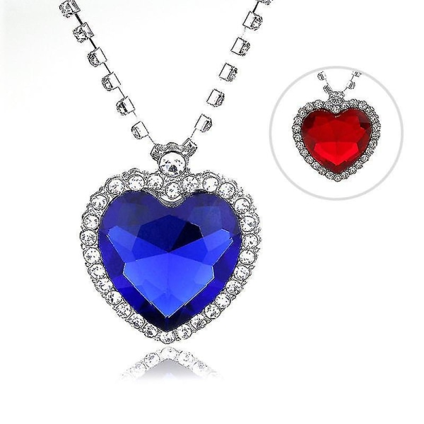 Mode Kristallhänge Halsband Titanic Heart Of The Ocean Halsband Valentines Gift, Blue