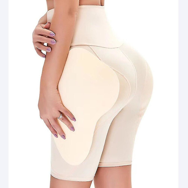 Falska rumpor Kvinnor Butt Lifter Control Trosor Body Shaper Pad Foam Vadderad Hip Enhancer Kalsonger Kvinnliga Shapewear Byxor,beige 4XL