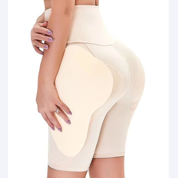 Falska rumpor Kvinnor Butt Lifter Control Trosor Body Shaper Pad Foam Vadderad Hip Enhancer Kalsonger Kvinnliga Shapewear Byxor,beige 5XL