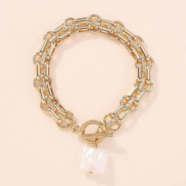 Armband för kvinnor Simplicity Chain Hyperbole Armband Mode Geometri Fyrkantiga hängen Smycken Acce