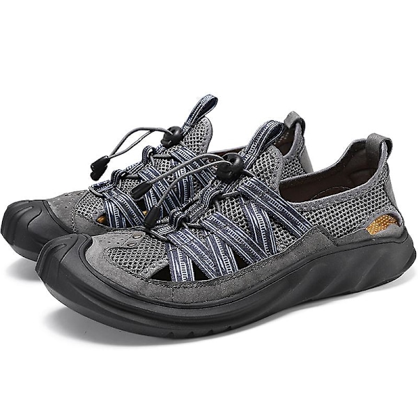 Herrsandaler Casual Andas Mesh Skor Strandskor 923 Gray 44
