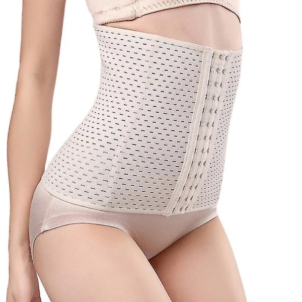 Korsettbälte för kvinnor i waist trainer : Underkläder Sport Mage Control Long Torso Shapewear BEIGE M