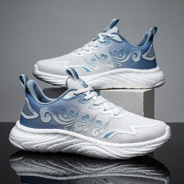 Sneakers för män Löpartennisskor Lättviktsventilerande Sport Athletic 3D2307 Blue 42