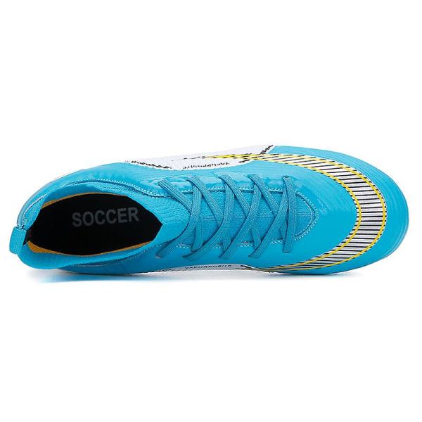 Fotbollsskor för män Halkfria fotbollsskor för herr, Gräs Fotbollssneakers Yj777 Blue 38
