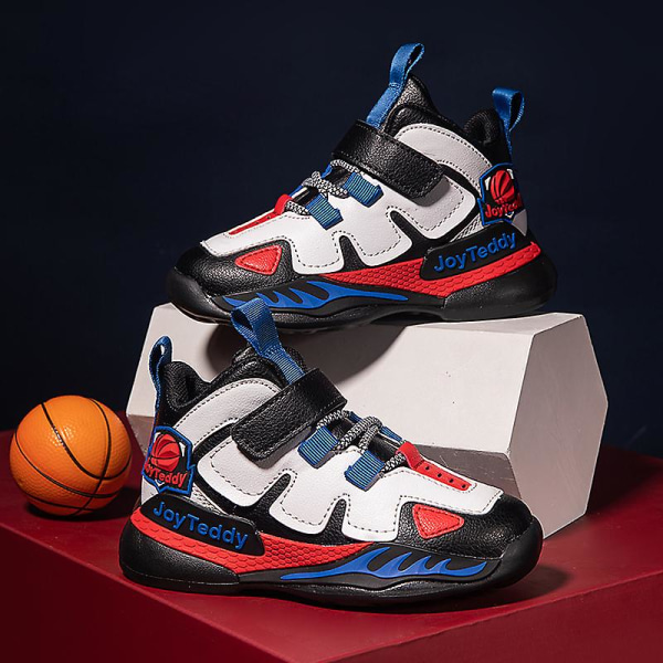 Sneakers för barn Andas löparskor Mode Sportskor för pojkar Flickor 3Akq1652 BlackBlue 32