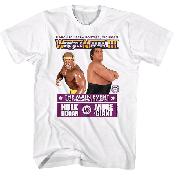 Hulk Hogan vs Andre The Giant WrestleMania III T-shirt S