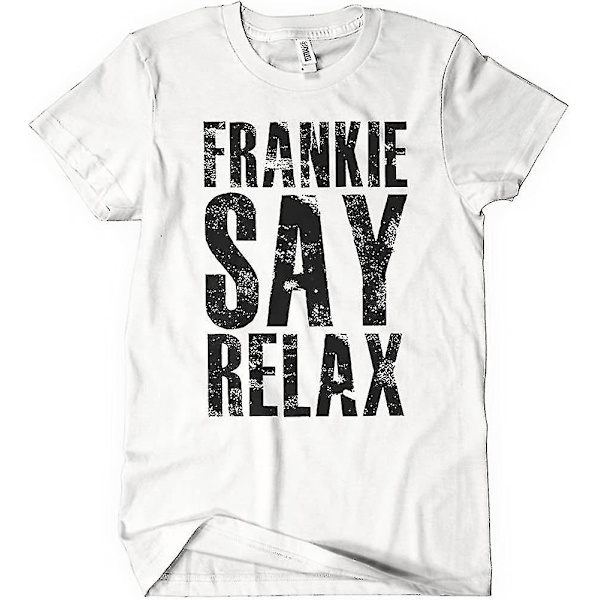 Textuella T-shirts Frankie Say Relax T-shirt Rolig Vuxen T-shirt i bomull för kvinnor M