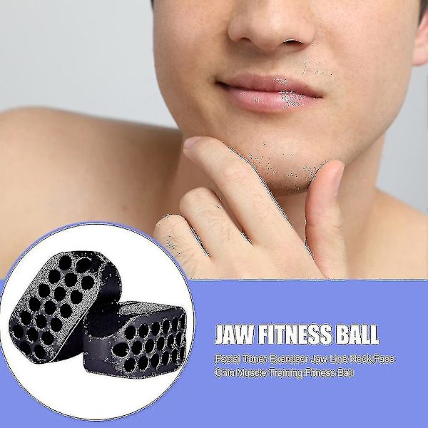 2 delar Käklinje träningsboll Käklinjetränare Ansiktsmuskelträning Fitness White