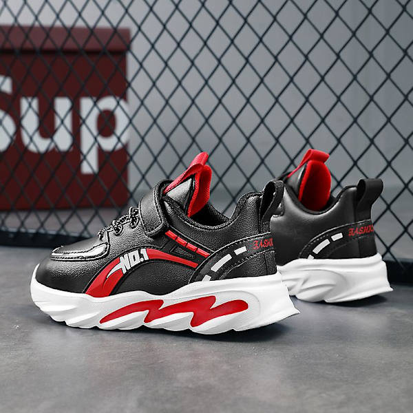 Barnsportskor Bekväma sneakers Löparskor Fr020-1 BlackRed 34