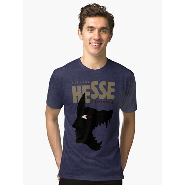 Hermann Hesse Tri-blend T-shirt Navy XL_Front