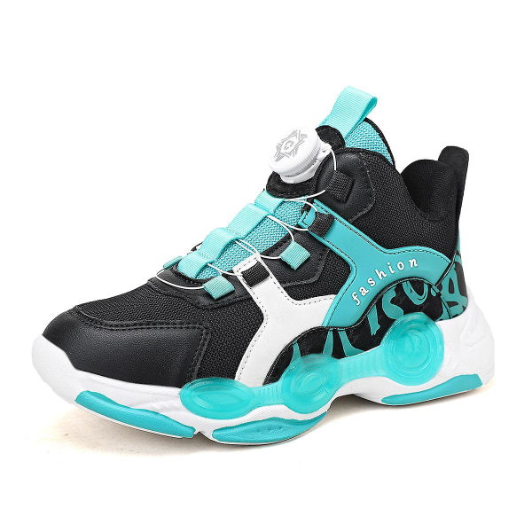 Barn Sneakers Pojkar Basketskor Halkfria Barn Sportskor 3Bg808 BlackBlue 31