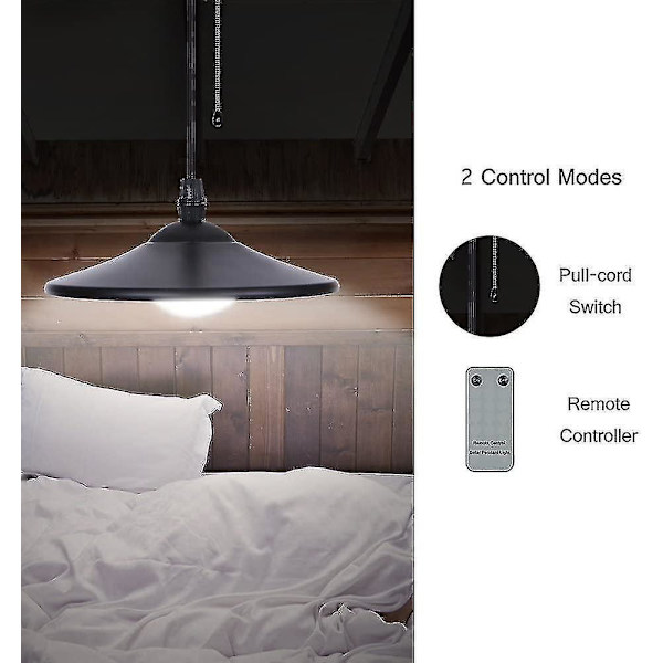 Lampor Solar Shed Light Switch Fjärrkontroll LED Garage Light Indoor Solar Pendellampa