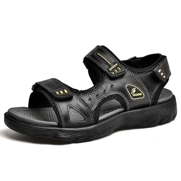 Män Dam Strandtofflor Modesandaler Utomhus Halkfria inomhusskor 9630 Black 41