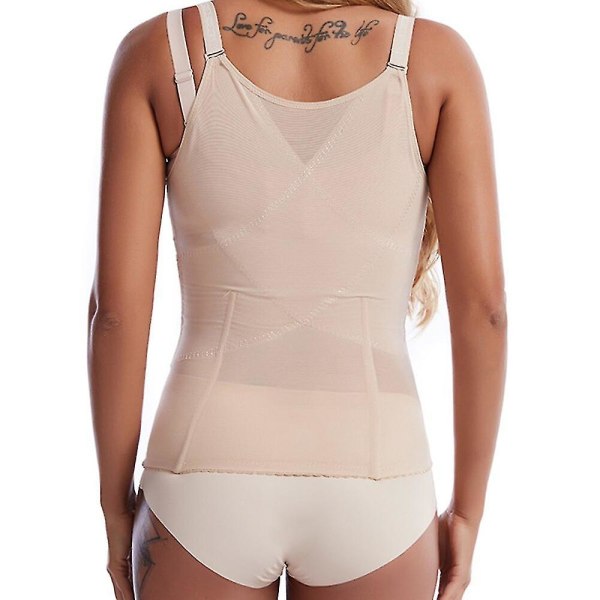 Waist trainer Kroppskorsett Dam Magkontroll Shapewear Midja Shapers Väst Slimming Underkläder Bodysuits Body Shaper Bälte gördel,beige XL