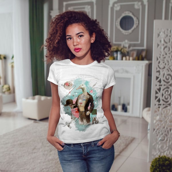 Bird Duck Goose Animal Women Whitet-shirt XXL