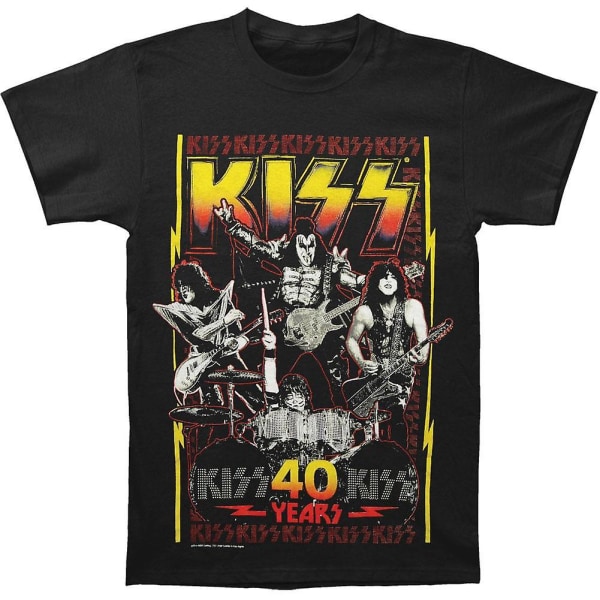 KISS Lightning Bolt 40 Years T-shirt XL