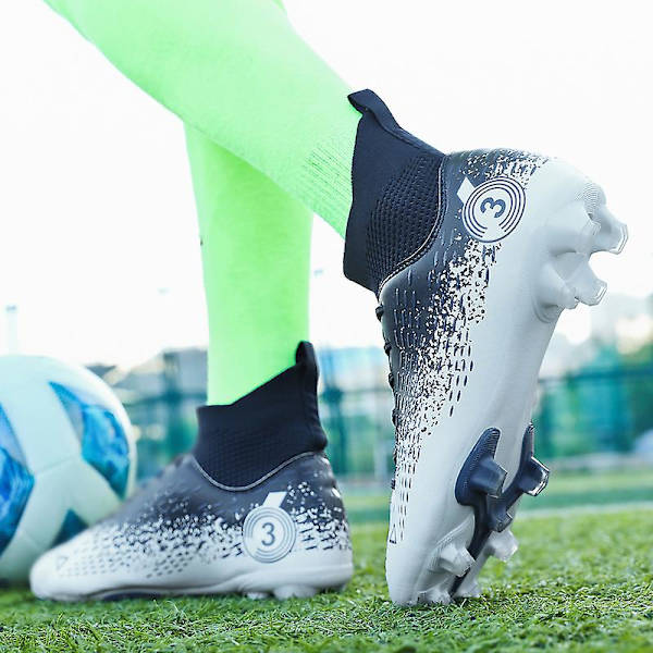 Fotbollsskor för män Halkfria fotbollsskor för herr, Gräs Fotbollssneakers Yj3000 Blue 35