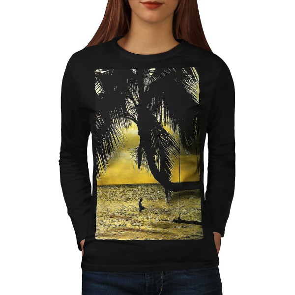 Sea Ocean Photo Nature Women Blacklong Sleeve T-shirt XXL