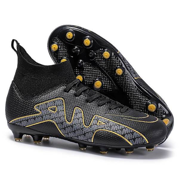 Fotbollsskor för män Halkfria fotbollsskor för herr Fotbollsskor Gräs Fotbollssneakers Yjck15-1 Black 40